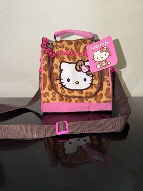 Hello Kitty Kids Leopard Print Pink Lunch Bag